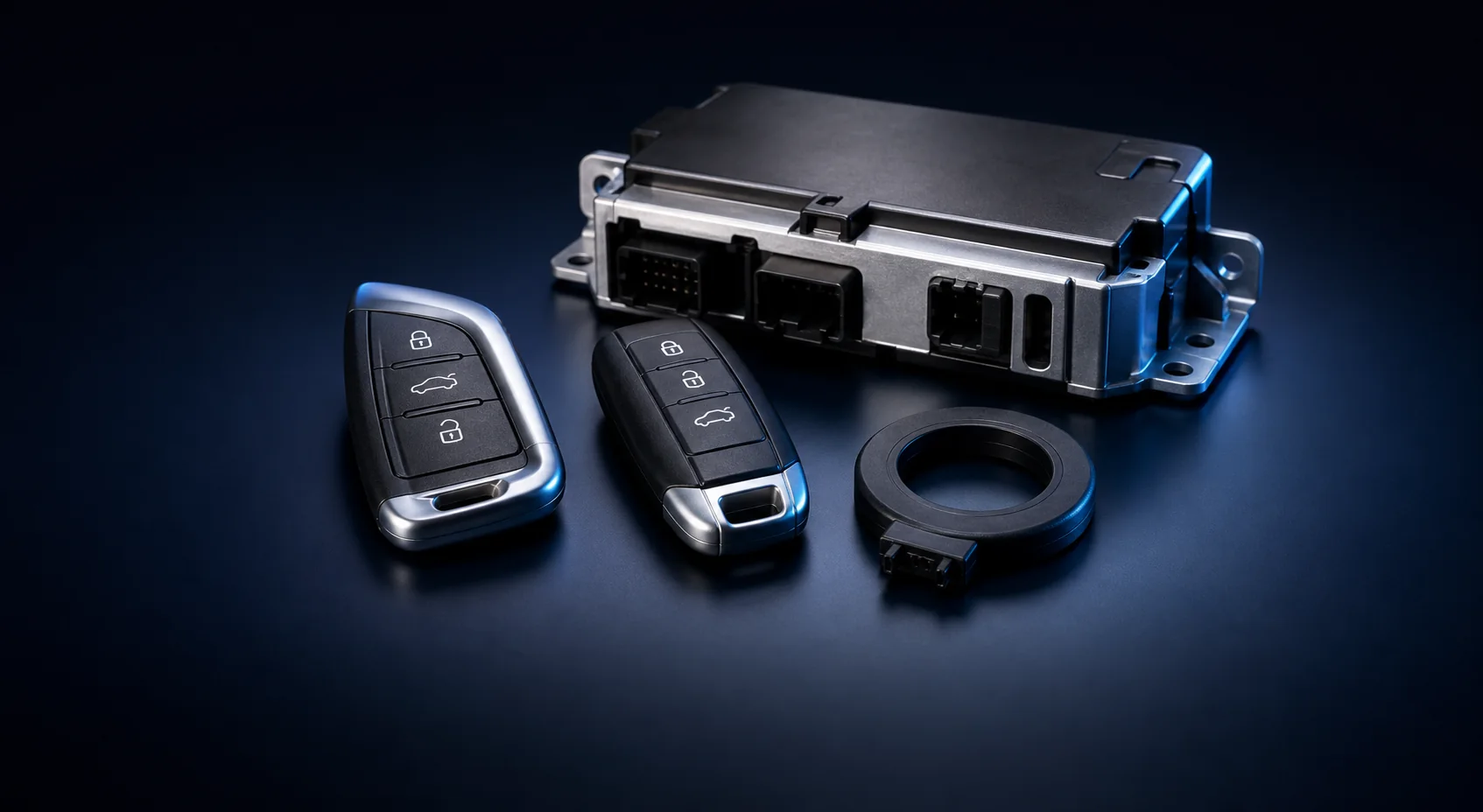 Car key, start enable antenna and CAS or FEM control unit as an example